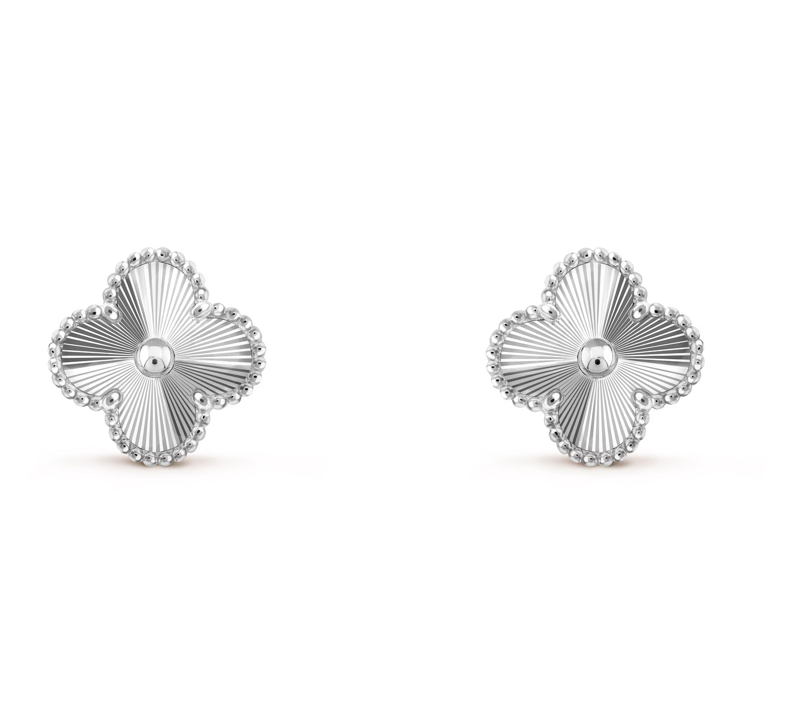 White Gold Motif Earrings