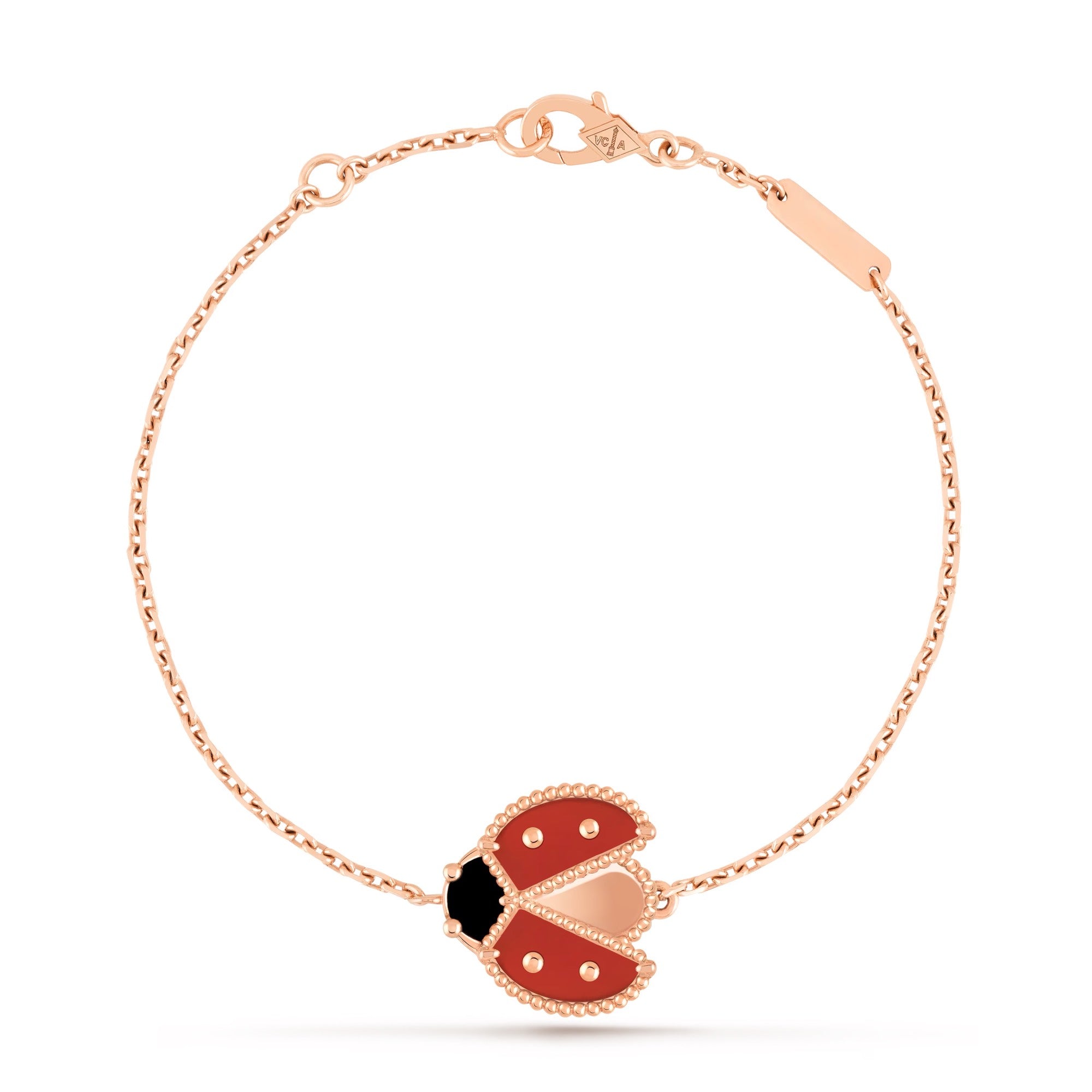 Lucky Spring Bracelet, open wings ladybug
