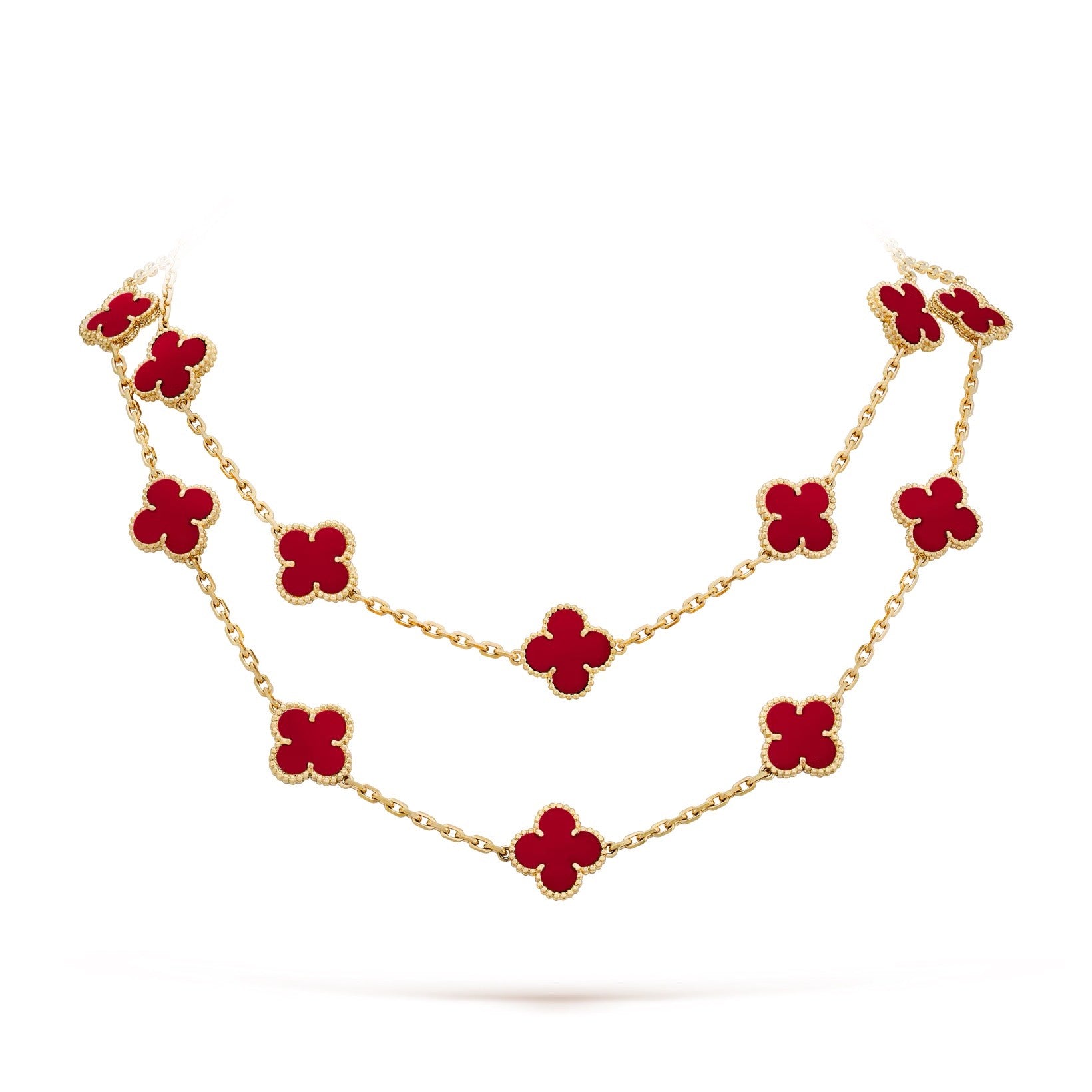 Carnelian 20 Motif Necklace