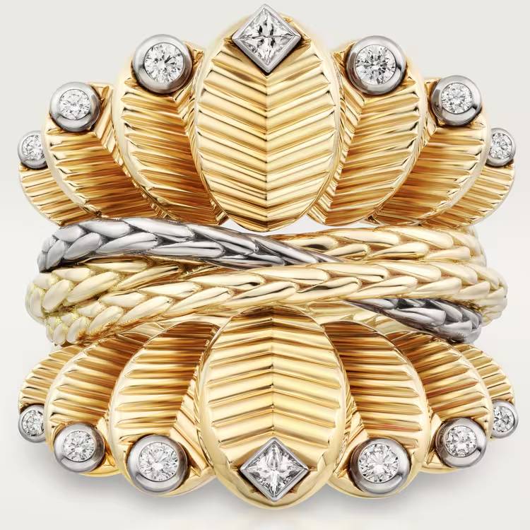 Grain de Café Diamond Ring