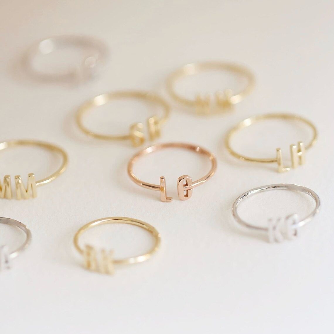 Custom Initial Ring Personalized