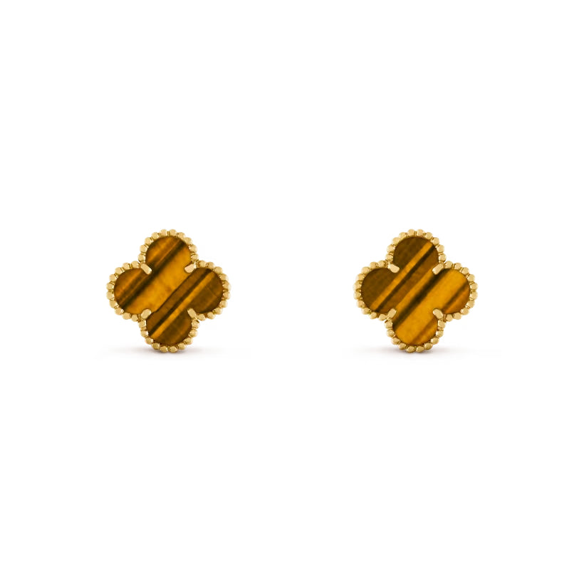 Tiger Eye Motif Earrings
