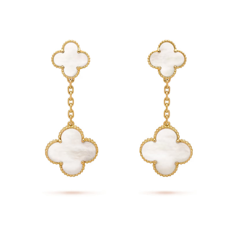 Mother Of Pearl Two Motif Earrings